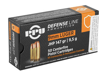 Alternative view of PPU 9MM JHP 147GR 50/1000