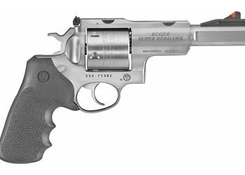 RUGER SUP RDHWK 454CAS 5" 6RD RBR/WD