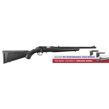 RUG AMERICAN 22LR 18 THRD BBL BLK SYN
