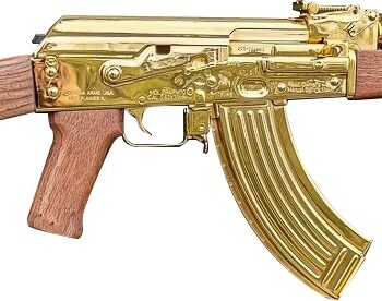 ZAS ZPAPM70 7.62X39 GOLD PLATED DARK WALNUT