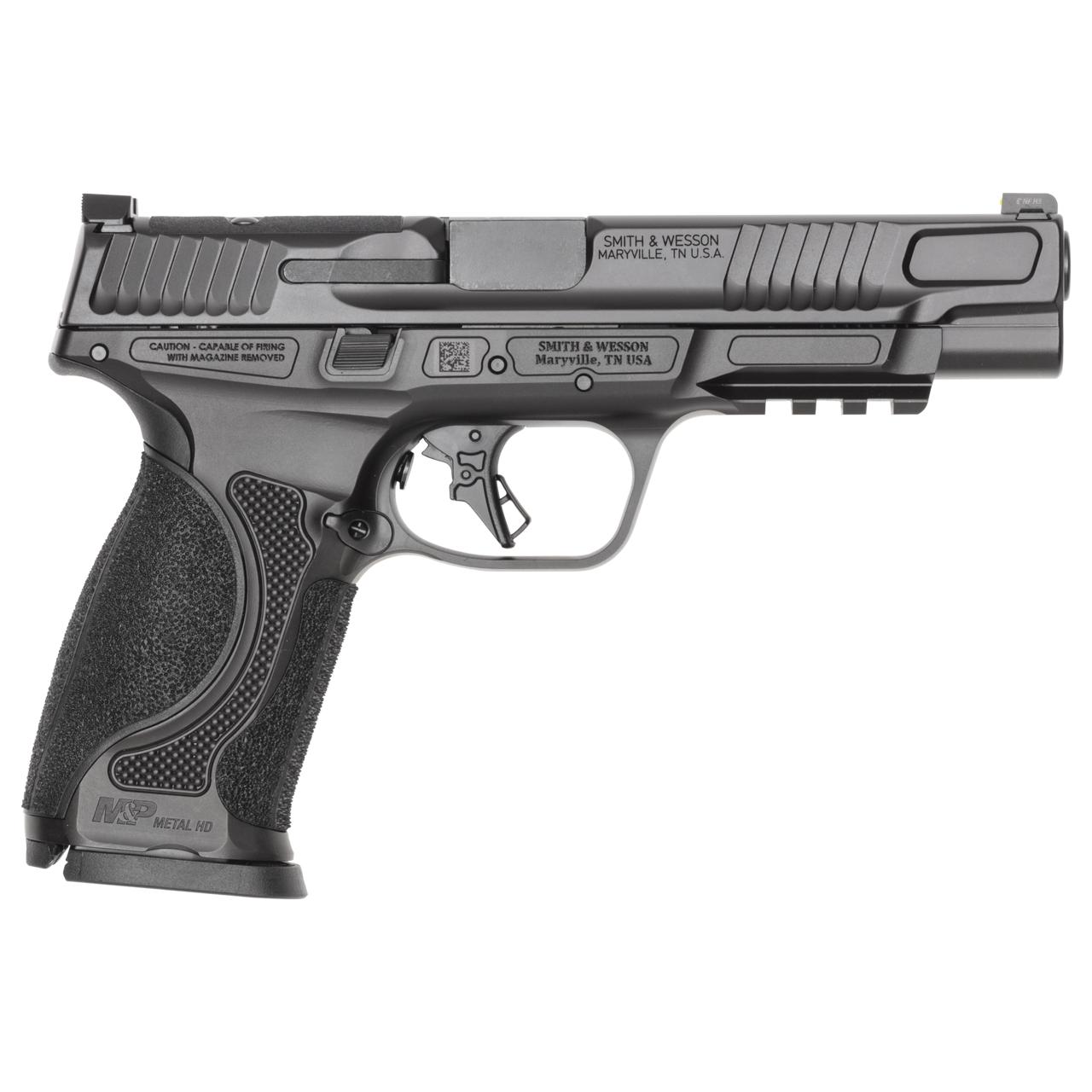 S&W M&P9 M2.0 Metal HD Handgun 9mm Luger 17rd Magazines(2) 5" Barrel Optic Ready NO Thumb Safety Black Steel Frame 3 S&W M&P9 M2.0 Metal HD Handgun 9mm Luger 17rd Magazines(2) 5" Barrel Optic Ready NO Thumb Safety Black Steel Frame