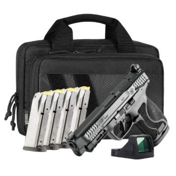 M&P 10mm M2.0 OR Bundle Handgun 10mm Auto 15rd Magazines(4) 4.6" Barrel Thumb Safety Savior Bag RFX11 Green Dot