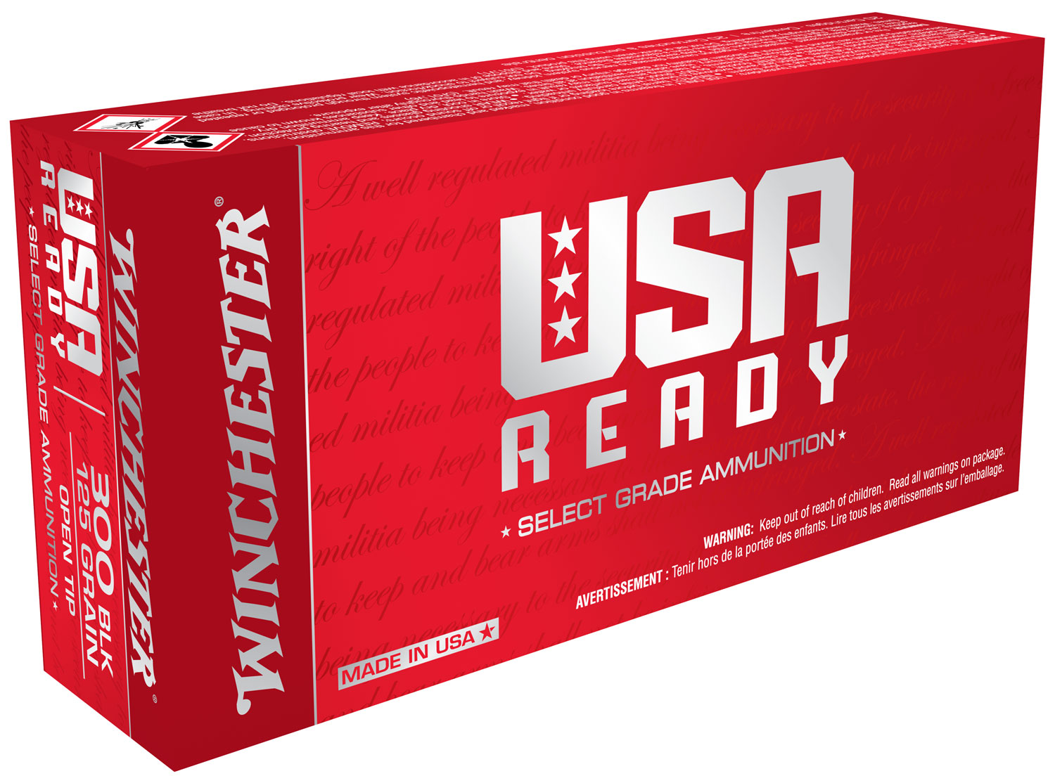 Winchester Ammo RED300 USA Ready 300Blackout 125gr Open Tip Range 20 Per Box/10 Case 2 Winchester Ammo RED300 USA Ready 300Blackout 125gr Open Tip Range 20 Per Box/10 Case