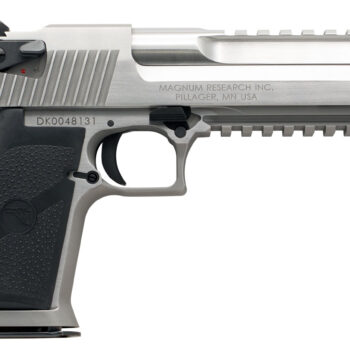 Magnum Research DE429SRMB Desert Eagle Mark XIX 429 DE 6" with Muzzle Brake 7+1 Matte Stainless Steel Frame 7 Slide Black Rubber Grip