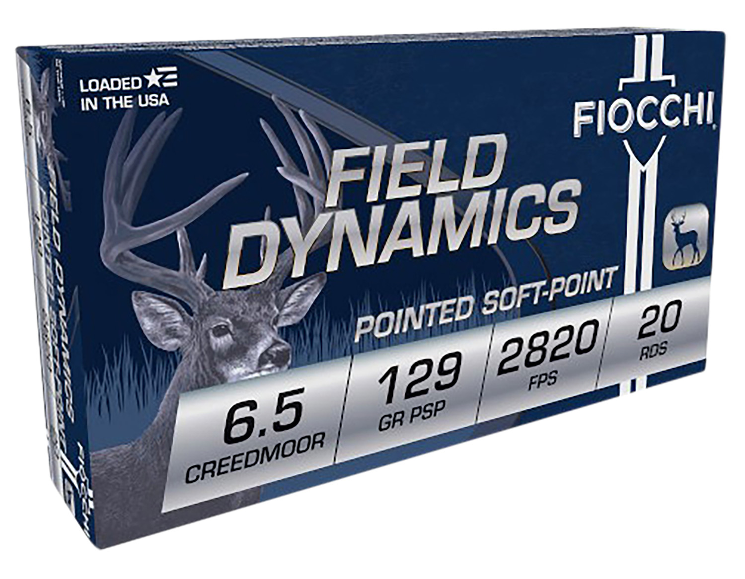 Fiocchi 65CMB Field Dynamics 6.5Creedmoor 129gr Pointed Soft Point 20 Per Box/10 Case 3 Fiocchi 65CMB Field Dynamics 6.5Creedmoor 129gr Pointed Soft Point 20 Per Box/10 Case