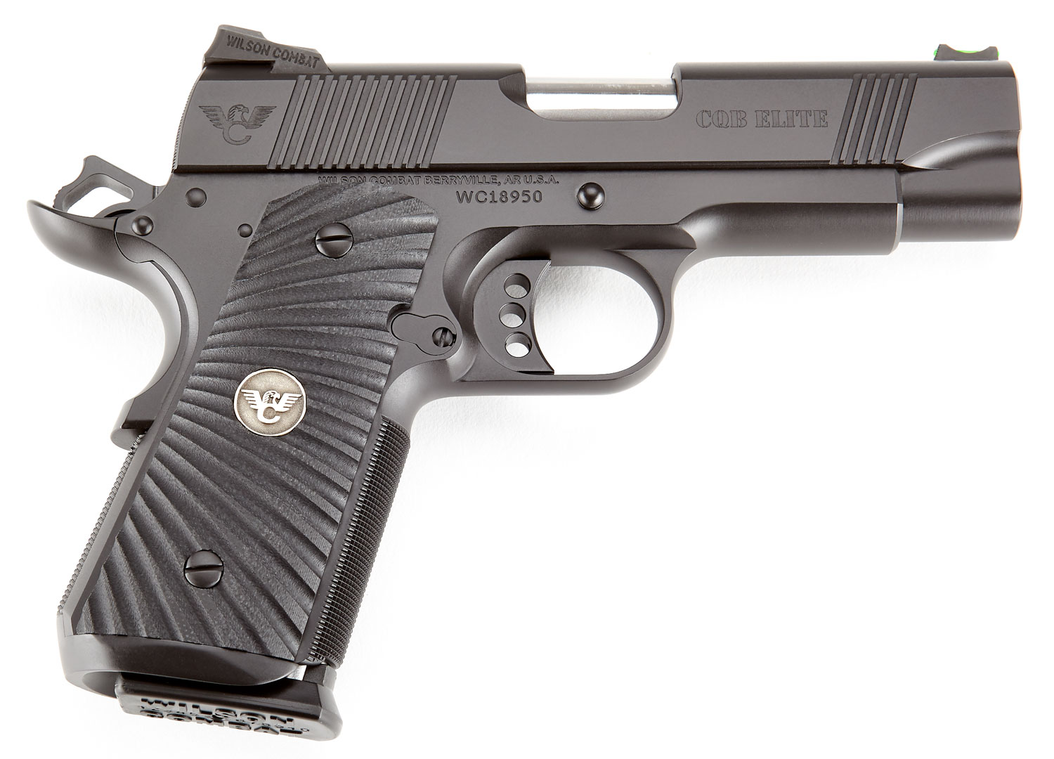 Wilson Combat CQBECP45 CQB Elite Compact Frame 45 ACP 7+1 4" Stainless Match Grade Barrel, Black Serrated Carbon Steel Slide, Black Armor-Tuff Carbon Steel w/Beavertail, Black G10 Starburst Grip 3 Wilson Combat CQBECP45 CQB Elite Compact Frame 45 ACP 7+1 4" Stainless Match Grade Barrel, Black Serrated Carbon Steel Slide, Black Armor-Tuff Carbon Steel w/Beavertail, Black G10 Starburst Grip