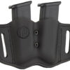 1791 Gunleather MAGF22SBLA MAG-F Double Mag Holster Stealth Black Leather Belt Slide Compatible w/ Double Stack Ambidextrous 1 112430 1