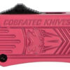 CobraTec Knives SPKCTK1SDNS CTK-1 Small 2.75" OTF Drop Point Plain D2 Steel Blade/Pink Aluminum Handle Features Glass Breaker Includes Pocket Clip 2 112485