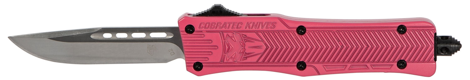 CobraTec Knives SPKCTK1SDNS CTK-1 Small 2.75" OTF Drop Point Plain D2 Steel Blade/Pink Aluminum Handle Features Glass Breaker Includes Pocket Clip 3 CobraTec Knives SPKCTK1SDNS CTK-1 Small 2.75" OTF Drop Point Plain D2 Steel Blade/Pink Aluminum Handle Features Glass Breaker Includes Pocket Clip
