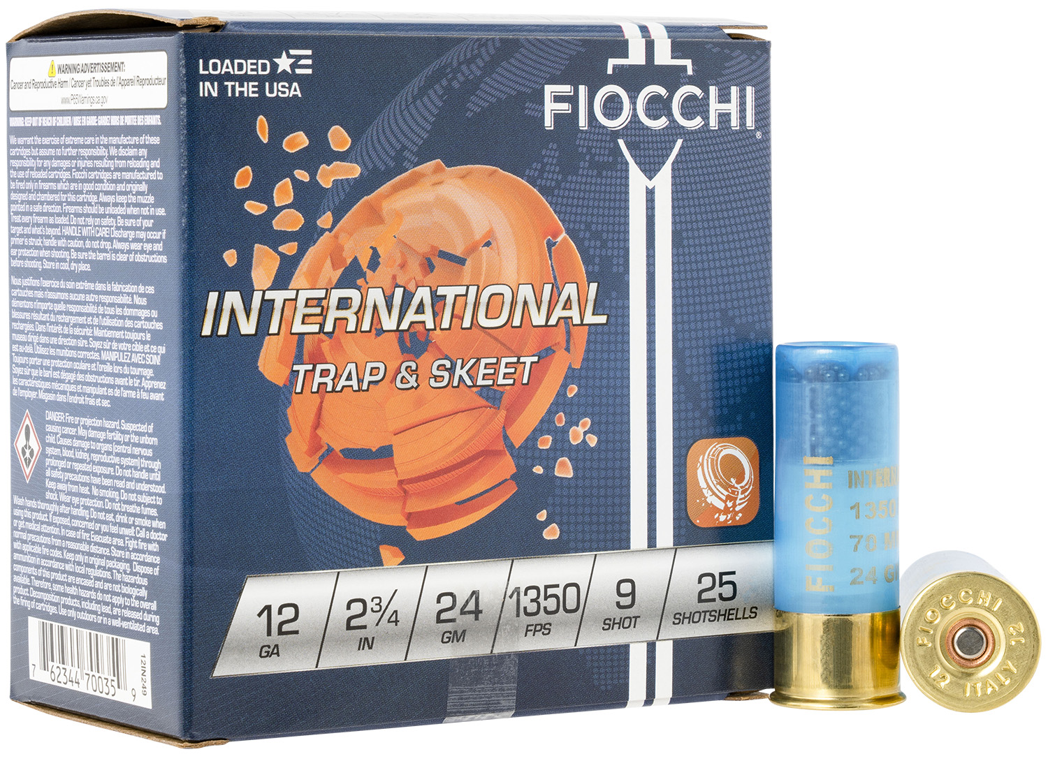 Fiocchi 12IN249 Exacta Target International Trap & Skeet 12Gauge 2.75" 24gram 9Shot 25 Per Box/10 Case 3 Fiocchi 12IN249 Exacta Target International Trap & Skeet 12Gauge 2.75" 24gram 9Shot 25 Per Box/10 Case