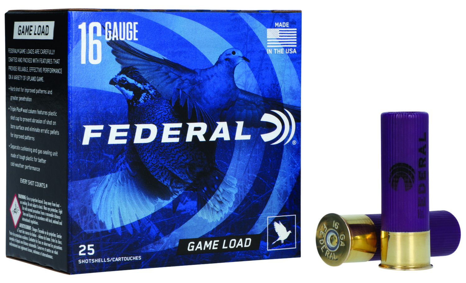 Federal H1606 Game-Shok Upland 16Gauge 2.75" 1oz 6Shot 25 Per Box/10 Case 3 Federal H1606 Game-Shok Upland 16Gauge 2.75" 1oz 6Shot 25 Per Box/10 Case
