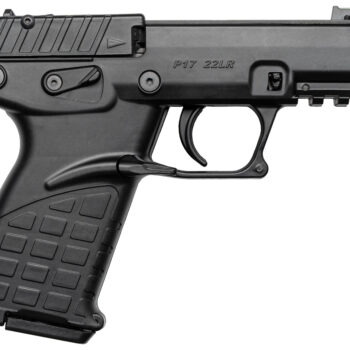 Kel-Tec P17BBLK P17  Compact Frame 22 LR 16+1 3.80" Black Steel Threaded Barrel, Black Serrated Slide, Black Polymer Frame w/Picatinny Rail, Textured Grip, Ambidextrous