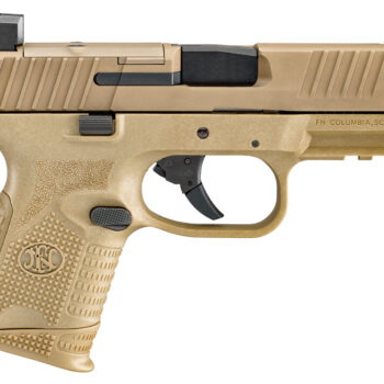 FN 66100575 509C MRD 9mm Luger 10+1 3.70" Black Recessed Target Crown Steel Barrel, Flat Dark Earth PVD Optic Ready/Serrated Steel Slide & Polymer Frame w/Picatinny Rail, Ambidextrous
