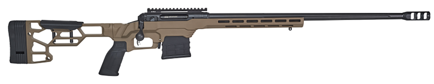 Savage Arms 57566 110 Precision 338 Lapua Mag 5+1 24", Matte Black Rec/Barrel, Flat Dark Earth Cerakote MDT LSS XL Chassis, Polymer Grip 3 Savage Arms 57566 110 Precision 338 Lapua Mag 5+1 24", Matte Black Rec/Barrel, Flat Dark Earth Cerakote MDT LSS XL Chassis, Polymer Grip