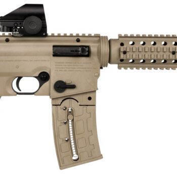 Mossberg 37240 715 Tactical w/Optic Full Size 22 LR 25+1 16.25" Matte Blued Steel Barrel, Flat Dark Earth Picatinny Rail Receiver, Flat Dark Earth A2 Adjustable Synthetic Stock, FFE Polymer Grip, Halo