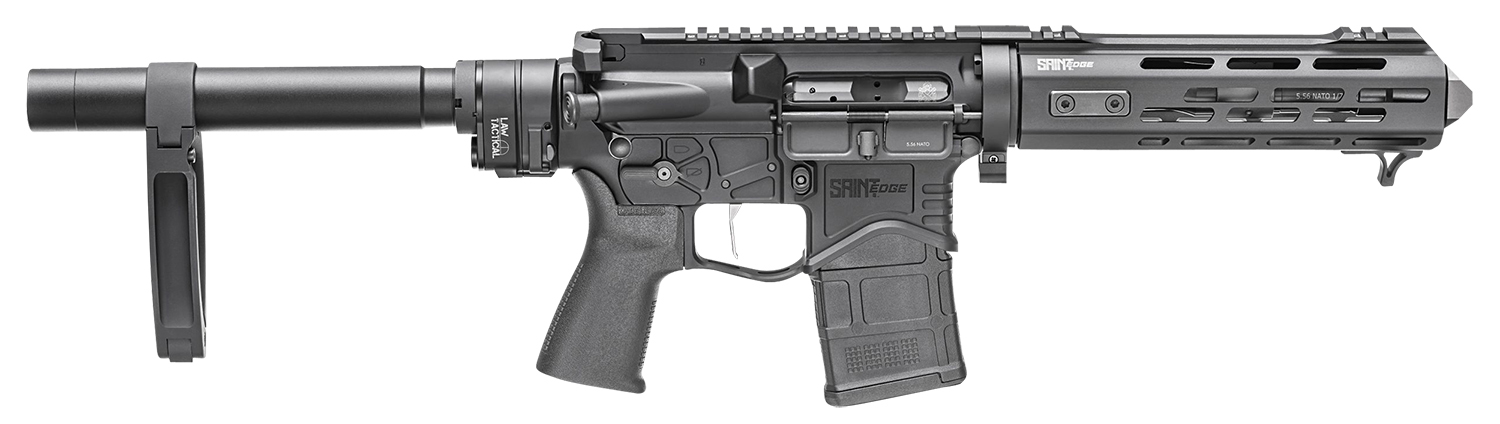 Springfield Armory STEQ975556BX Saint Edge 5.56x45mm NATO 7.50" 20+1 Black Hard Coat Anodized Gearhead Works Tailhook Mod2 Brace Stock 3 Springfield Armory STEQ975556BX Saint Edge 5.56x45mm NATO 7.50" 20+1 Black Hard Coat Anodized Gearhead Works Tailhook Mod2 Brace Stock