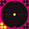 Pro-Shot 8BPINK6PK SplatterShot Self-Adhesive Paper Black/Pink 8" Bullseye 6 Pack 2 122976