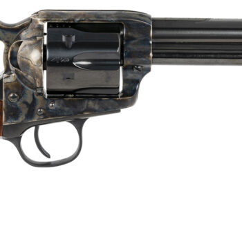Taylors & Company 550815 Smoke Wagon  44-40 Win Caliber with 5.50" Blued Finish Barrel, 6rd Capacity Blued Finish Cylinder, Color Case Hardened Finish Steel Frame & Checkered Walnut Grip