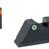 AmeriGlo GL331 Optic Compatible Sight Set for Glock XL Tall Green Tritium Orange Outline Front Sight-Green Tritium White Outline Rear Sight 2 136707 1