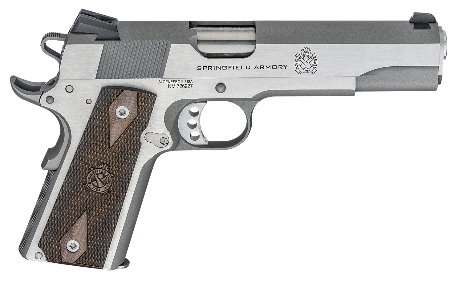 Springfield Armory PX9420S 1911 Garrison 45 ACP 7+1 5" Stainless Match Grade Steel Barrel, Serrated Stainless Steel Slide, Stainless Steel Frame w/Beavertail, Thin-Line Wood Grip 3 Springfield Armory PX9420S 1911 Garrison 45 ACP 7+1 5" Stainless Match Grade Steel Barrel, Serrated Stainless Steel Slide, Stainless Steel Frame w/Beavertail, Thin-Line Wood Grip