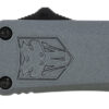 CobraTec Knives SGYFS3DNS FS-3 Small 2.75" OTF Plain D2 Steel Blade/Gray Aluminum Handle Features Glass Breaker Includes Pocket Clip 1 143554