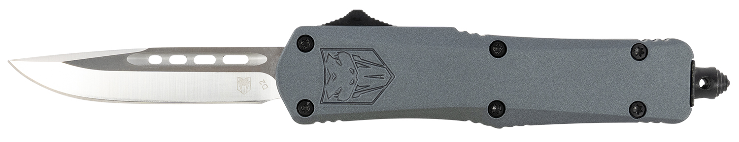 CobraTec Knives SGYFS3DNS FS-3 Small 2.75" OTF Plain D2 Steel Blade/Gray Aluminum Handle Features Glass Breaker Includes Pocket Clip 3 CobraTec Knives SGYFS3DNS FS-3 Small 2.75" OTF Plain D2 Steel Blade/Gray Aluminum Handle Features Glass Breaker Includes Pocket Clip