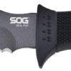 S.O.G SOGM37K Seal Pup 4.75" Fixed Clip Point Part Serrated Powder Coated AUS-8A SS Blade Black w/Raised Diamond Pattern GRN Handle Includes Sheath 2 145030