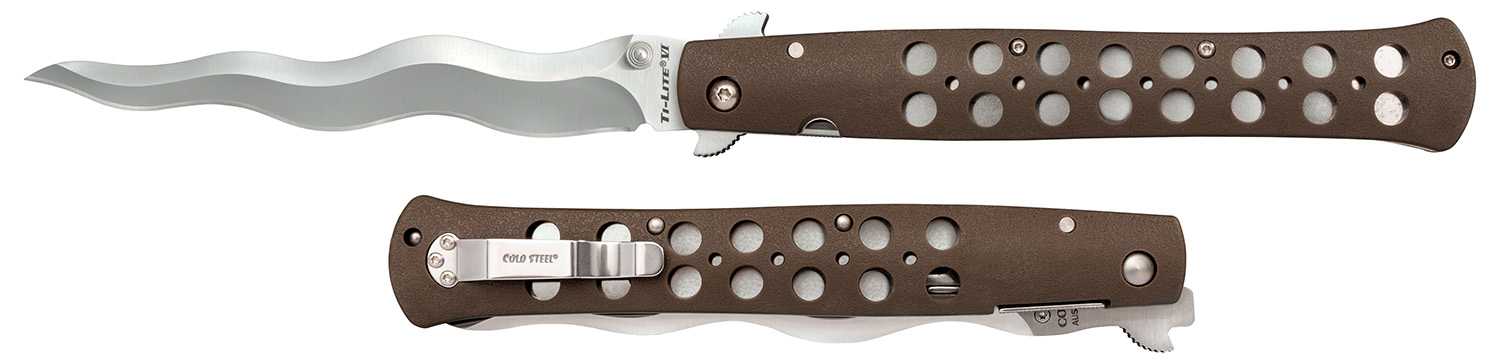 Cold Steel CS-26SXK6 Ti-Lite 6" Folding Plain Kris AUS 10A Steel Blade/ Black Griv-Ex Handle 3 Cold Steel CS-26SXK6 Ti-Lite 6" Folding Plain Kris AUS 10A Steel Blade/ Black Griv-Ex Handle