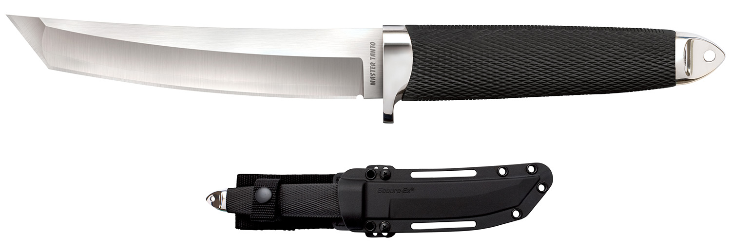 Cold Steel CS-35AB San Mai Master 6" Fixed Tanto Plain Satin VG-10 San Mai Blade/Black Textured/Oval Kray-Ex Handle Includes Sheath 3 Cold Steel CS-35AB San Mai Master 6" Fixed Tanto Plain Satin VG-10 San Mai Blade/Black Textured/Oval Kray-Ex Handle Includes Sheath
