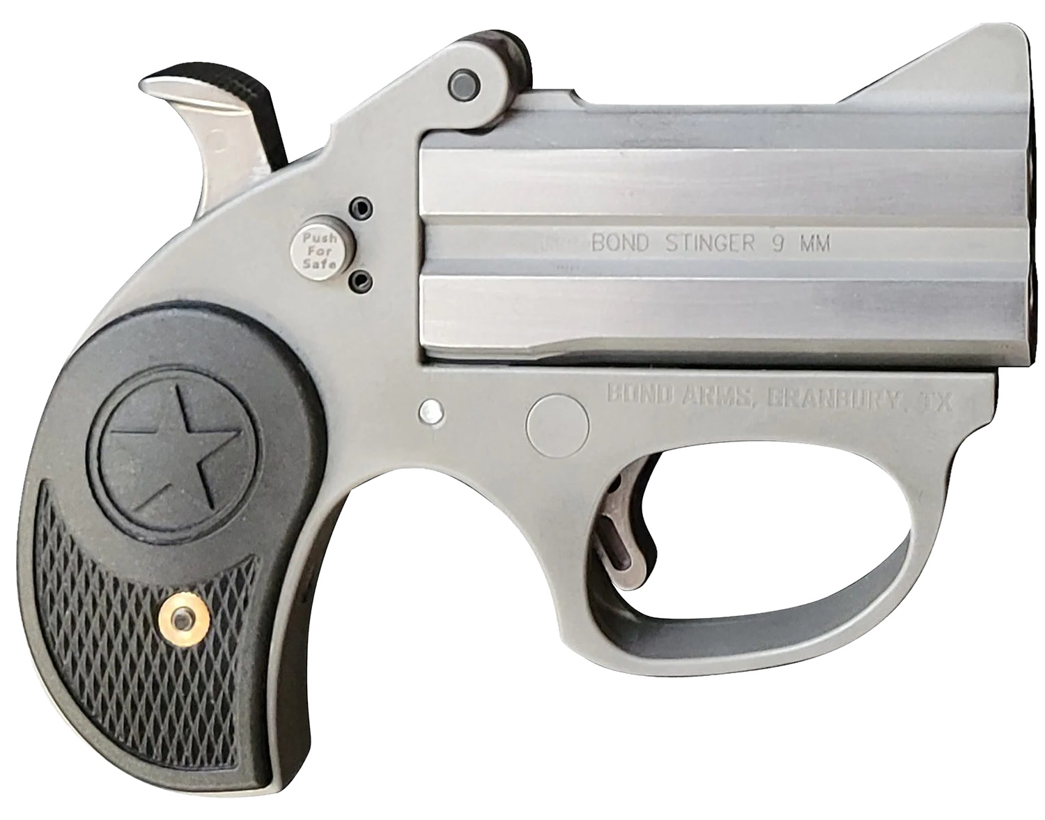Bond Arms BASRS Stinger 38 Special 2 Shot 3" Rough Matte Stainless Steel Barrel & Frame, Black Rubber Grips 3 Bond Arms BASRS Stinger 38 Special 2 Shot 3" Rough Matte Stainless Steel Barrel & Frame, Black Rubber Grips