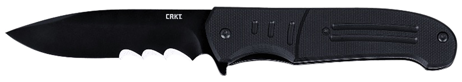 CRKT 6885 Ignitor 3.48" Folding Drop Point Part Serrated Black Oxide 8Cr13MoV SS Blade/Black G10 Handle Includes Pocket Clip 3 CRKT 6885 Ignitor 3.48" Folding Drop Point Part Serrated Black Oxide 8Cr13MoV SS Blade/Black G10 Handle Includes Pocket Clip