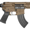 Diamondback DB1912O061 DB15 7.62x39mm 28+1 7", FDE, Carbon Lower, 6" M-LOK Handguard, Black Padded Buffer Tube/Magpul Grip 2 155889