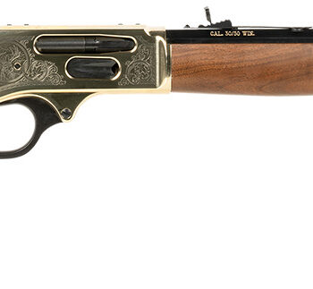 Henry H009BGWL Wildlife  30-30 Win 5+1 20" Blued Octagon, Polished Brass Engraved Rec, American Walnut Furniture, Adj. Brass Buckhorn Sight