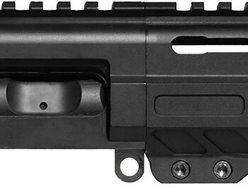 CMMG 94B6829AB Dissent  9mm Luger 6.50", Left Side Charging Handle, Armor Black, OEM Zeroed Linear Comp, 4.60" M-LOK Handguard for AR-Platform, Picatinny End Plate