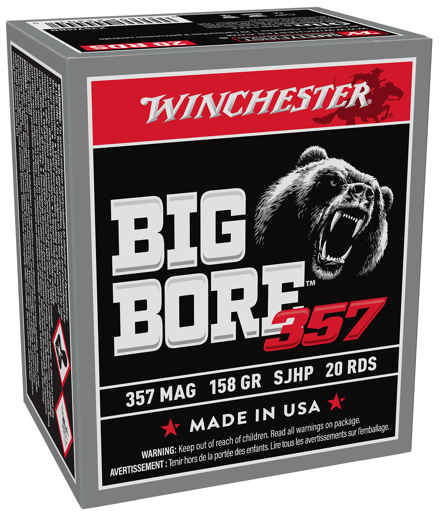 Winchester Ammo X357MBB Big Bore 357Mag 158gr Semi Jacketed Hollow Point 20 Per Box/10 Case 3 Winchester Ammo X357MBB Big Bore 357Mag 158gr Semi Jacketed Hollow Point 20 Per Box/10 Case