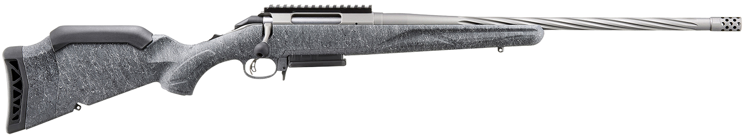 Ruger 46901 American II Full Size 6.5 Creedmoor 3+1 20" Gun Metal Gray Cerakote Spiral Fluted Threaded Barrel & Alloy Steel Receiver w/Picatinny Rail, Gray Splatter Adj LOP Synthetic Stock 3 Ruger 46901 American II Full Size 6.5 Creedmoor 3+1 20" Gun Metal Gray Cerakote Spiral Fluted Threaded Barrel & Alloy Steel Receiver w/Picatinny Rail, Gray Splatter Adj LOP Synthetic Stock