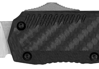 Kershaw 9000CF Livewire  3.35" OTF Dagger, Plain Black PVD CPM MagnaCut Steel Blade, Black Anodized Aluminum Handle