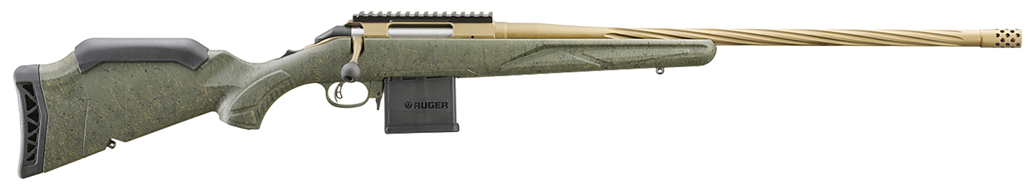 Ruger 46936 American II Predator Full Size 350 Legend 5+1 22" Burnt Bronze Cerakote Spiral Fluted Threaded Barrel & Alloy Steel Receiver w/Picatinny Rail, Green Splatter Adj LOP Synthetic Stock 3 Ruger 46936 American II Predator Full Size 350 Legend 5+1 22" Burnt Bronze Cerakote Spiral Fluted Threaded Barrel & Alloy Steel Receiver w/Picatinny Rail, Green Splatter Adj LOP Synthetic Stock