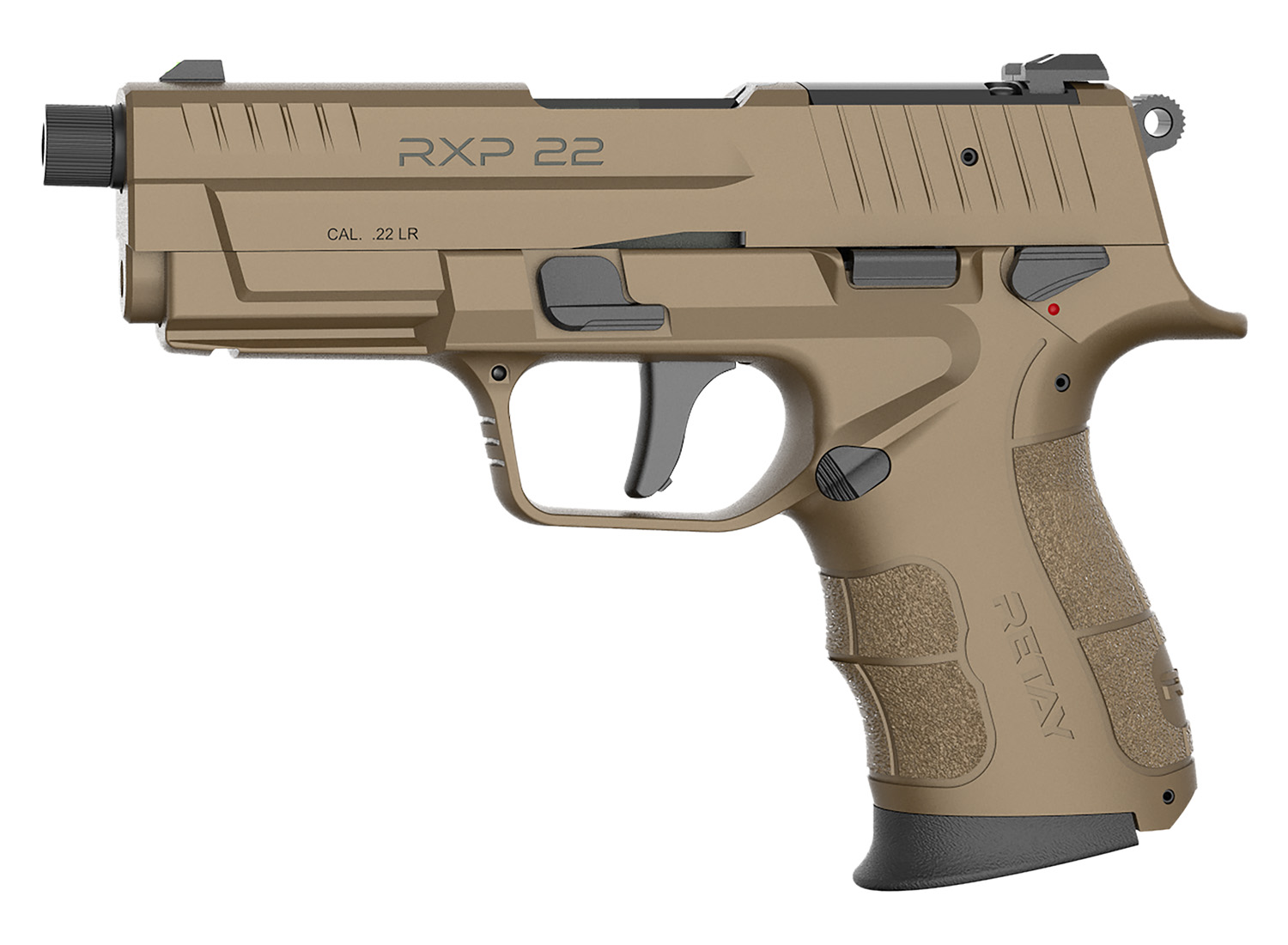 Retay USA RXP22FDE10TH RXP 22 LR 10+1 4" Black Threaded Barrel, Flat Dark Earth Cerakote RMR/RMSc Optic Ready/Serrated Slide, Flat Dark Earth Cerakote Polymer Frame w/Accessory Rail, Textured Grip 3 Retay USA RXP22FDE10TH RXP 22 LR 10+1 4" Black Threaded Barrel, Flat Dark Earth Cerakote RMR/RMSc Optic Ready/Serrated Slide, Flat Dark Earth Cerakote Polymer Frame w/Accessory Rail, Textured Grip