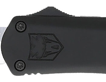 CobraTec Knives MBFS3DNS FS-3  Medium 3" OTF Drop Point Plain D2 Steel Blade, 4.50" Black Aluminum Alloy Handle