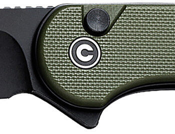 Civivi Knives C18062P-3 Elementum II  EDC 2.96" Folding Drop Point Plain Black Stonewashed Nitro-V Steel Blade, OD Green Textured G10 Handle