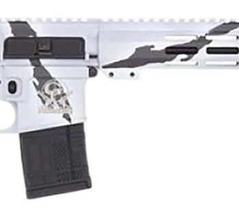 Great Lakes Firearms GL15223PSNO AR-15  223 Wylde 30+1 16" Black Nitride Threaded Barrel, Pursuit Snow Cerakote Aluminum Receiver w/Picatinny Rail, M-LOK Handguard, Black Polymer Stock, Mil-Spec Grip