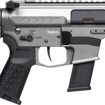 CMMG 45A150FTNG Banshee FE MkG 45 ACP 13+1 5" Black Nitride Threaded Barrel, M-LOK Handguard, Titanium Cerakote Aluminum Receiver w/Picatinny Rail, Black Polymer CMMG RipBrace, CMMG Zeroed Grip