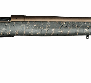 Christensen Arms 8010200601 Mesa Long Range 6.5 Creedmoor 4+1 16.25" Burnt Bronze Cerakote Threaded Barrel & Steel Drilled & Tapped Receiver, Green w/Black/Tan Webbing Adj Cheek Riser Polymer Stock