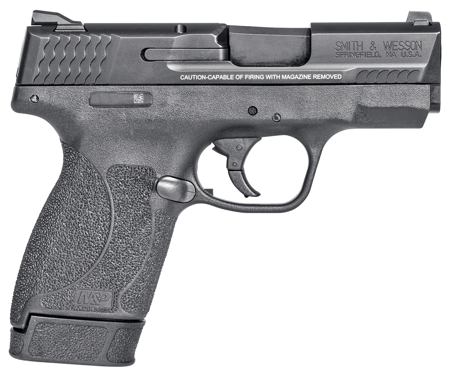 Smith & Wesson 14658 M&P M2.0 Shield Compact Slim Frame .45 ACP 7+1 3.30" Black Armornite Barrel, Black Armornite Stainless Steel Serrated Slide, Black Polymer Frame & Textured Grip, Manual Safety 3 Smith & Wesson 14658 M&P M2.0 Shield Compact Slim Frame .45 ACP 7+1 3.30" Black Armornite Barrel, Black Armornite Stainless Steel Serrated Slide, Black Polymer Frame & Textured Grip, Manual Safety