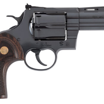 Colt Mfg ANACONDABP4WTS Anaconda  Large 44 Mag 6 Shot 4.25" Blued Vent Rib Barrel, Cylinder, Steel Frame, Hogue Finger Grooved Grip, Exposed Hammer