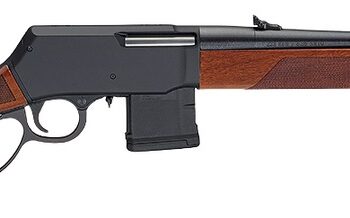 Henry H023450 Supreme  450 Bushmaster 5+1 18" Blued Threaded Barrel, Black Hardcoat Anodize Aluminum Drilled & Tapped Receiver, American Walnut Fixed w/Pistol Grip Stock