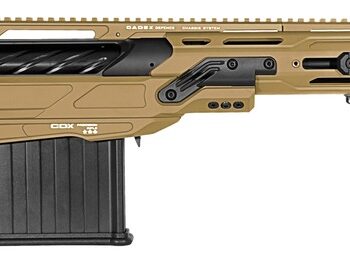 Cadex Inc CDX50DUAL50206BR20I2J5 CDX-50 Tremor 50 BMG 5+1 20.60" Black DLC Match Grade Threaded Barrel, Black DLC Aluminum Receiver w/Picatinny Rail, Adjustable Folding Hybrid Tan Stock, Black Polymer