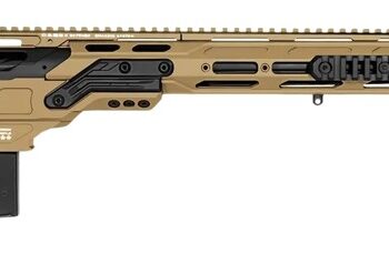 Cadex Inc CDX30LITE6524BR20I2B1N CDX-30 Lite 6.5 Creedmoor 10+1 24" Black DLC Fluted Threaded Barrel, Hybrid Tan Cerakote Receiver w/Picatinny Rail, M-LOK Handguard, Adjustable Folding Hybrid Tan Butt