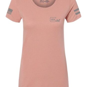 GLK AP96364 GLOCK GIRL FLAG TEE L   PINK